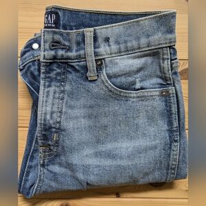 GAP Slim Straight 90s High-rise Distressed Jeans | 27 Regular